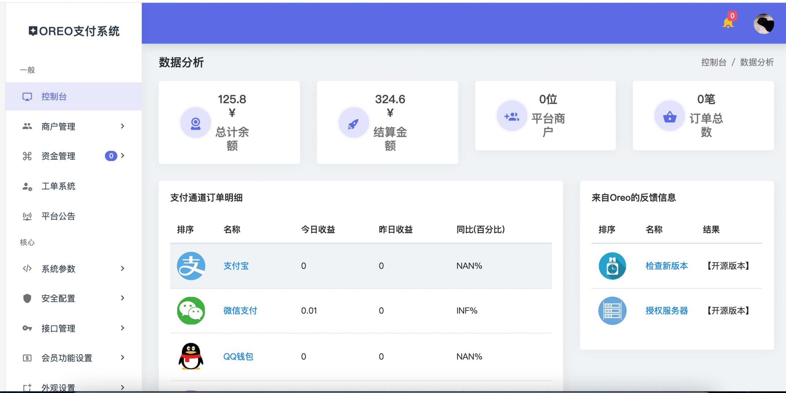 2020最新版Oreo易支付免费源码开源版-xss云之家