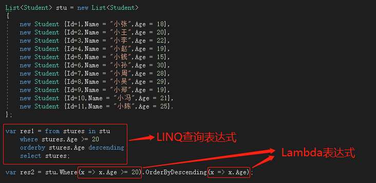 C# LINQ查询表达式用法对应Lambda表达式,c# Linq查询-xss云之家